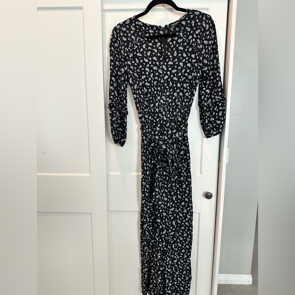 Long sleeve floral jumpsuit